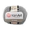 Пряжа YarnArt 'Jeans' 50гр 160м (55% хлопок, 45% полиакрил) 46 серый
