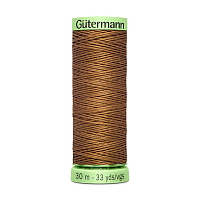 03 Нить Top Stitch 30/30 м для декоративной отстрочки, 100% полиэстер Gutermann 744506 (124 золотисто-коричневый)