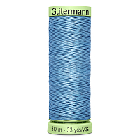 03 Нить Top Stitch 30/30 м для декоративной отстрочки, 100% полиэстер Gutermann 744506 (143 серо-голубой)