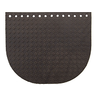 Крышечка для сумки Ромбик - клеточка, 20,4см*17,2см, дизайн №2009, 100% кожа