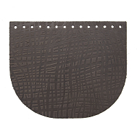 Крышечка для сумки Абстракция Штрихи, 20,4см*17,2см, дизайн №2016, 100% кожа