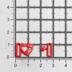 ГНУ14599 Пряжка-застежка для белья 'Сердце' 8мм металл/эмаль, цветной