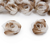 Цветы пришивные органза 'Роза' 2,5 см коричневый