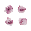 Цветы пришивные органза 'Роза' 2,5 см, 4шт фиолетовый