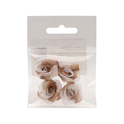 Цветы пришивные органза 'Роза' 2,5 см, 4шт