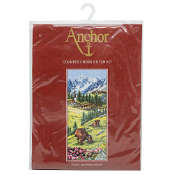 PCE0811 Набор для вышивания Anchor 'Швейцарские Альпы' 32*14см