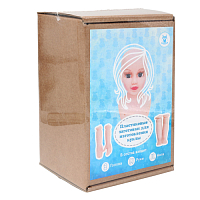 20136 НАБОР №5 Пластиковая заготовка для изготовления куклы: руки,ноги,голова гл.-серо-голуб.