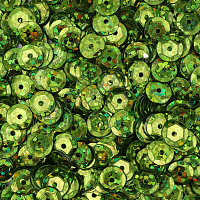 Пайетки граненые, 6 мм, упак./10 гр., Astra&Craft (50105 св.-зеленый голограмма)