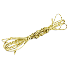 Резинка-шнур эластичный метализированный (резинка шляпная), 2 мм * 5 м, светлое золото