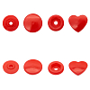 Кнопка фигурная 'Сердце' 12,5/10мм пластик (уп.~100шт) NEW STAR 162 красный