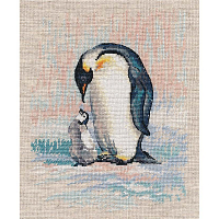 1606 Набор для вышивания ОВЕН 'Пингвины' 17*23см