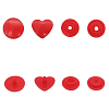 Кнопка фигурная 'Сердце' 12,5/10мм пластик (уп.~1000шт) NEW STAR 162 красный