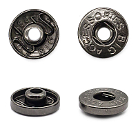 1312 Часть кнопки 5 (S-образная) 11,5мм (B) металл, черный никель BIG