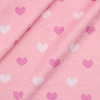 29497 Мех коротковорсовый 3мм с принтом сердечки, 47*47см (+/-2см), 100% п/э светло-розовый/белый/розовый