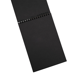 33040 Скетчбук на спирали 'Золотой Единорог', черная бумага, твердая подложка, А5, 30 листов, Lamark