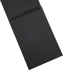 33088 Скетчбук на спирали 'Серебряный Кит', черная бумага, твердая подложка, А5, 30 листов, Lamark