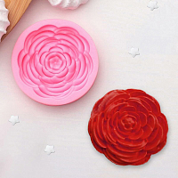 1857340 Молд силикон для свечей/мыла/смолы/гипса/кондитер. 5,7*5,7*1,2 см 'Прекрасная роза', цвет МИКС