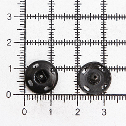 76165 Кнопки пришивные 13мм, металл, черный, 6 шт PONY